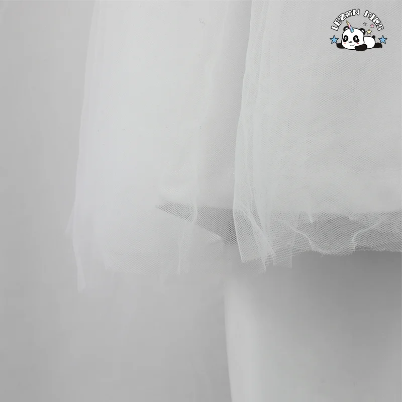LEZONKIDS - Customizable Boutique Baby Girls Clothing White Sequin Princess Dress for Girl's Birthday Party Dress